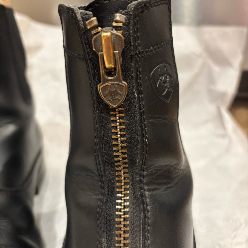 Ariat Women's Black Scout Zip Paddock Boots Greta for lessons, English shows - Picture 7 of 7